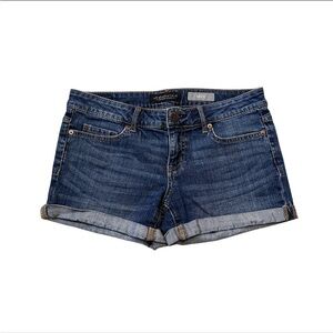 Aeropostale Midi Cuffed Denim Jean Shorts Size 2